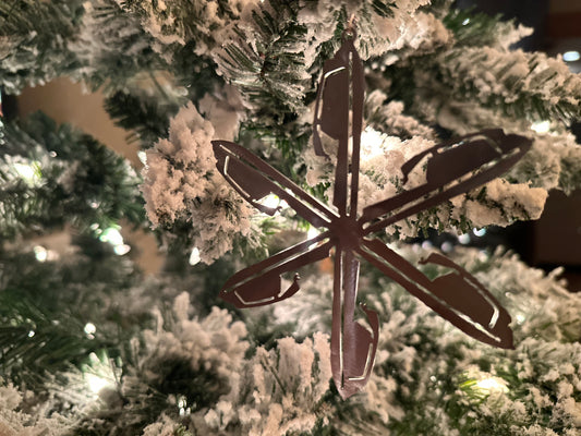 Stand up jet ski snowflake ornament